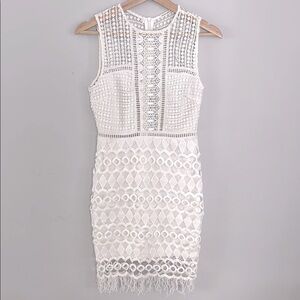 Mustard Seed Elegant White Lace Dress